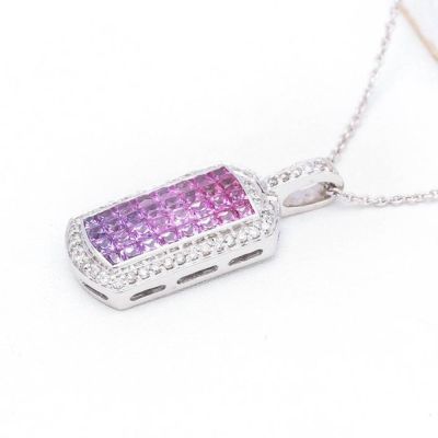PENELOPE PURPLE SAPPHIRE & DIAMOND PENDANT IN 18K GOLD