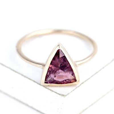 PINK TOURMALINE 1.40 CARAT 10K PINK GOLD RING - SIZE 7   By:EQUALLI.com