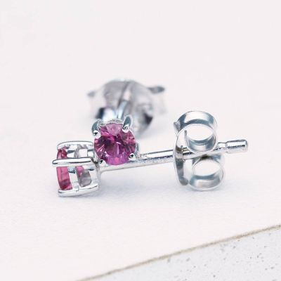EQUALLI PRONG SET EARRINGS IN STERLING SILVER