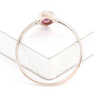 PINK TOURMALINE 1.13 CARAT 10K PINK GOLD RING - SIZE 9 by EQUALLI.COM