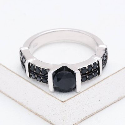 PHOENIX AT NIGHT RING IN STERLING SILVER by EQUALLI.COM