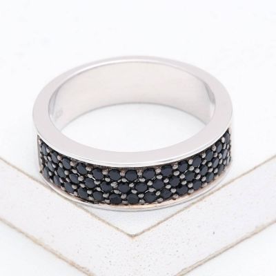 FERNDALE AT NIGHT RING IN STERLING SILVER by EQUALLI.COM