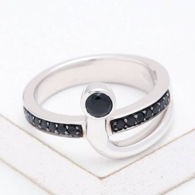 ASHEVILLE AT NIGHT RING IN STERLING SILVER by EQUALLI.COM