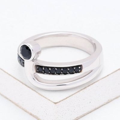 ASHEVILLE AT NIGHT RING IN STERLING SILVER by EQUALLI.COM