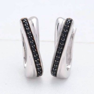 ZURICH AT NIGHT EARRINGS IN STERLING SILVER by EQUALLI.COM