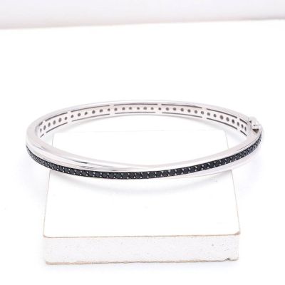PALERMO AT NIGHT BANGLE IN STERLING SILVER by EQUALLI.COM