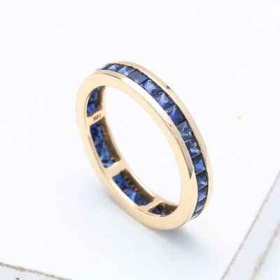 NEW YORK BLUE RING 5 CT IN 14K GOLD by EQUALLI.COM 