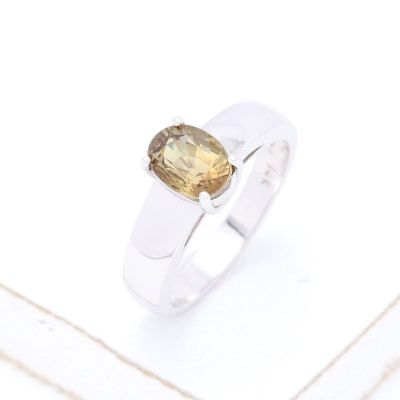  ALEXA ALEXANDRITE SOLITAIRE ENGAGEMENT RING IN 14K WHITE GOLD - RING SIZE 7 by EQUALLI.COM