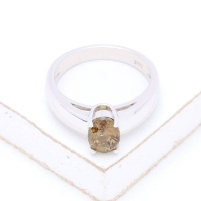  ALEXA ALEXANDRITE SOLITAIRE ENGAGEMENT RING IN 14K WHITE GOLD - RING SIZE 7 by EQUALLI.COM