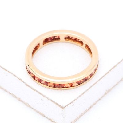 NEW YORK ORANGE RING 3 CT IN 14K GOLD by EQUALLI.COM 