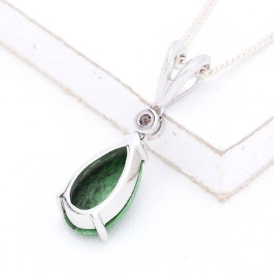 AGNES MAW SIT SIT & DIAMOND PENDANT IN 14K WHITE GOLD by EQUALLI.COM