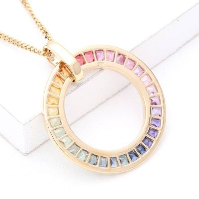 NEW YORK LARGE PENDANT IN 14K GOLD by EQUALLI.COM