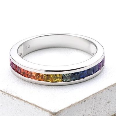 SAN DIEGO RING IN STERLING SILVER 925 4.5mm width by Equalli.com