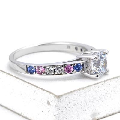 TRANSGENDER PRIDE LAS VEGAS RING IN STERLING SILVER  BY EQUALLI.COM 