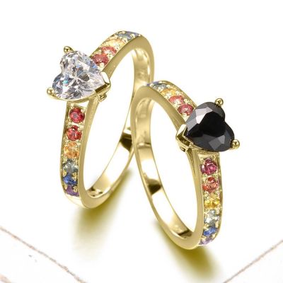 LAS VEGAS HEART RING IN 14K GOLD by EQUALLI.COM