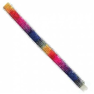 53.55 CARAT RAINBOW  SAPPHIRE & DIAMOND INVISIBLE SET 5 ROW TENNIS BRACELET 14K GOLD by Equalli.com