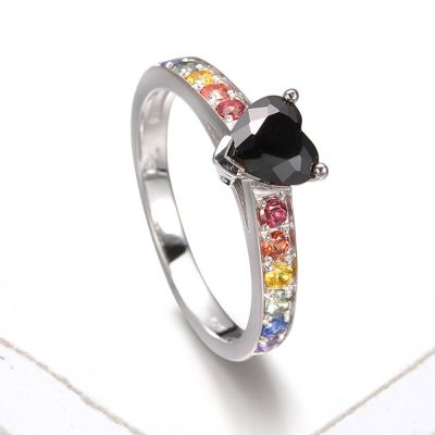 LAS VEGAS HEART RING IN STERLING SILVER by EQUALLI.COM