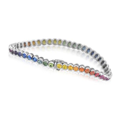 DENVER TENNIS BRACELET IN 925 STERLING SILVER BY EQUALLI.COM