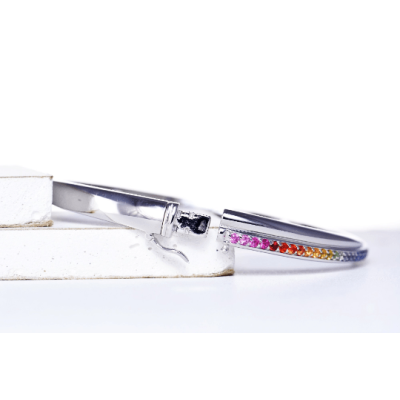 MANCHESTER BANGLE IN STERLING SILVER by EQUALLI.COM