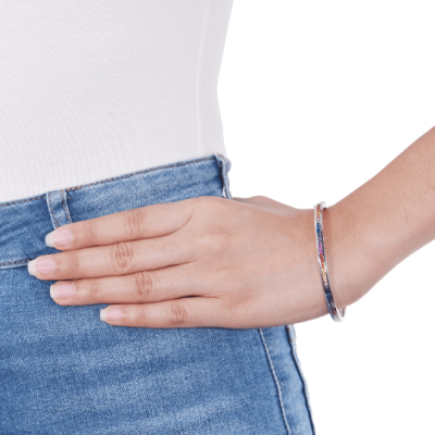 GRAN CANARIA BANGLE IN STERLING SILVER by EQUALLI.COM