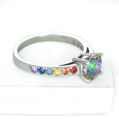 LAS VEGAS TOPAZ RING IN STERLING SILVER by EQUALLI.COM
