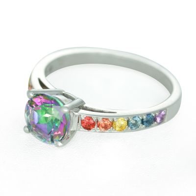 LAS VEGAS TOPAZ RING IN STERLING SILVER by EQUALLI.COM