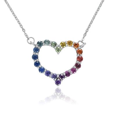 SILOM PRIDE HEART NECKLACE IN STERLING SILVER