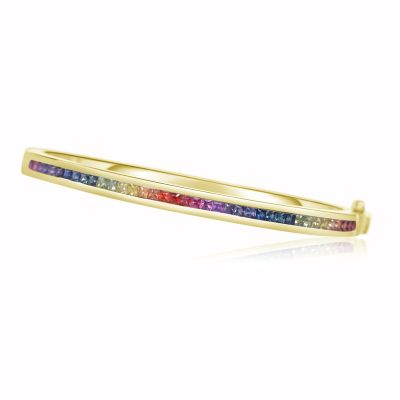 GRAN CANARIA GOLD STACK BANGLE BRACELET 14K 18K SOLID GOLD