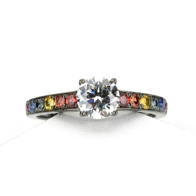 LAS VEGAS RING IN 14K GOLD  BLACK RHODIUM by EQUALLI.COM