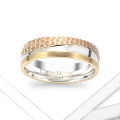 PAN ENGAGEMENT RING IN 14K GOLD by Equalli.com