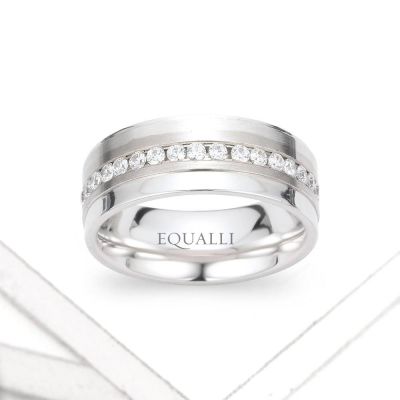 NISUS ENGAGEMENT RING IN 14K GOLD WITH DIAMOND by Equalli.com