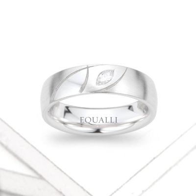 IANTHE ENGAGEMENT RING IN 14K GOLD WITH DIAMOND by Equalli.com
