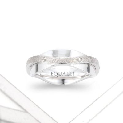 NERITES ENGAGEMENT RING IN 14K GOLD WITH DIAMOND by Equalli.com