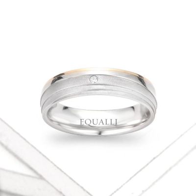 PELOPS ENGAGEMENT RING IN 14K GOLD WITH DIAMOND by Equalli.com