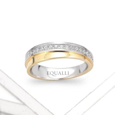 ZEUS ENGAGEMENT RING IN 14K GOLD WITH DIAMOND by Equalli.com