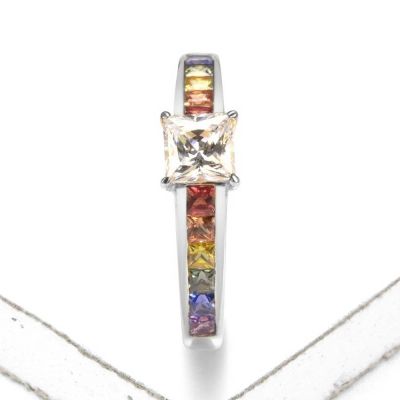 LAS VEGAS PRINCESS RING IN STERLING SILVER by EQUALLI.COM