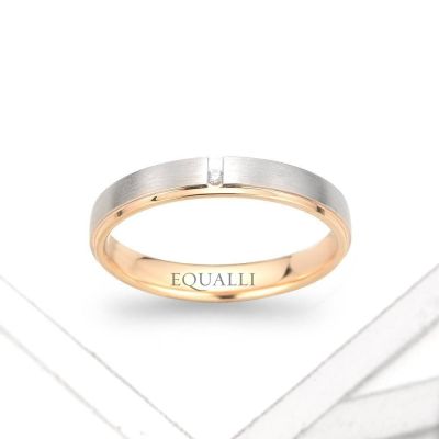 ARTEMIS ENGAGEMENT RING IN 14K GOLD WITH DIAMOND by Equalli.com