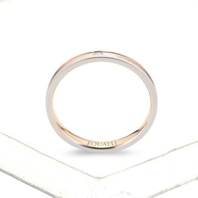 EROS ENGAGEMENT RING IN 14K GOLD WITH DIAMOND by Equalli.com