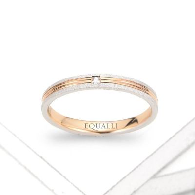 EROS ENGAGEMENT RING IN 14K GOLD WITH DIAMOND by Equalli.com