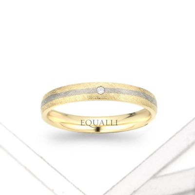 HIMEROS ENGAGEMENT RING IN 14K GOLD WITH DIAMOND by Equalli.com