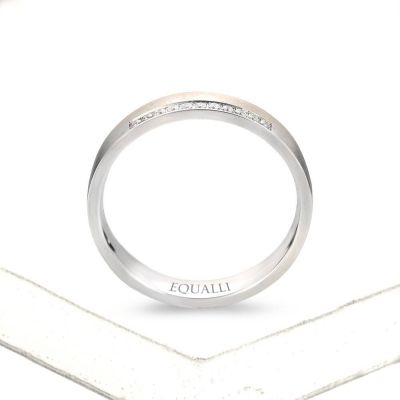 ATHENA ENGAGEMENT RING IN 14K GOLD WITH DIAMOND by Equalli.com