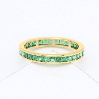 NEW YORK GREEN RING 3 CT IN 14K GOLD by EQUALLI.COM 