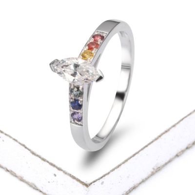 LAS VEGAS MARQUISE RING IN 14K GOLD by EQUALLI.COM