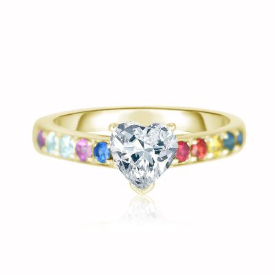 PRIDE HEART LAS VEGAS RING IN GOLD