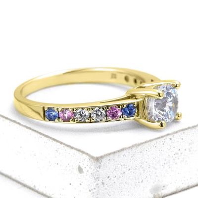 TRANSGENDER PRIDE LAS VEGAS RING IN 14K GOLD BY EQUALLI.COM
