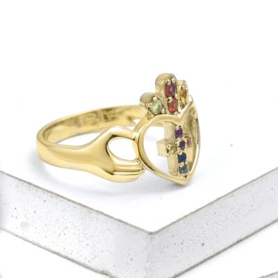 DUBLIN CLADDAGH CELTIC RING IN 14K GOLD BY EQUALLI.COM