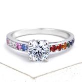 TRANSGENDER PRIDE LAS VEGAS RING IN STERLING SILVER  BY EQUALLI.COM 