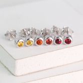 EQUALLI BEZEL SET EARRINGS IN STERLING SILVER