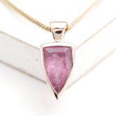 PINK TOURMALINE 1.71 CARAT 10K PINK GOLD PENDANT by EQUALLI.COM