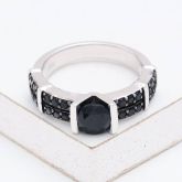 PHOENIX AT NIGHT RING IN STERLING SILVER by EQUALLI.COM